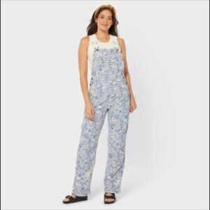 Women's Heirloom Gardening Bib Overalls Color Farm Toile